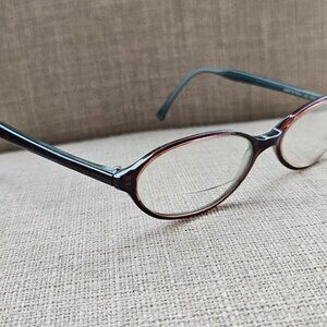 Vintage DKNY Women Eyeglasses Frame Red/Olive Tone Glasses 50[]15 Made in Italy